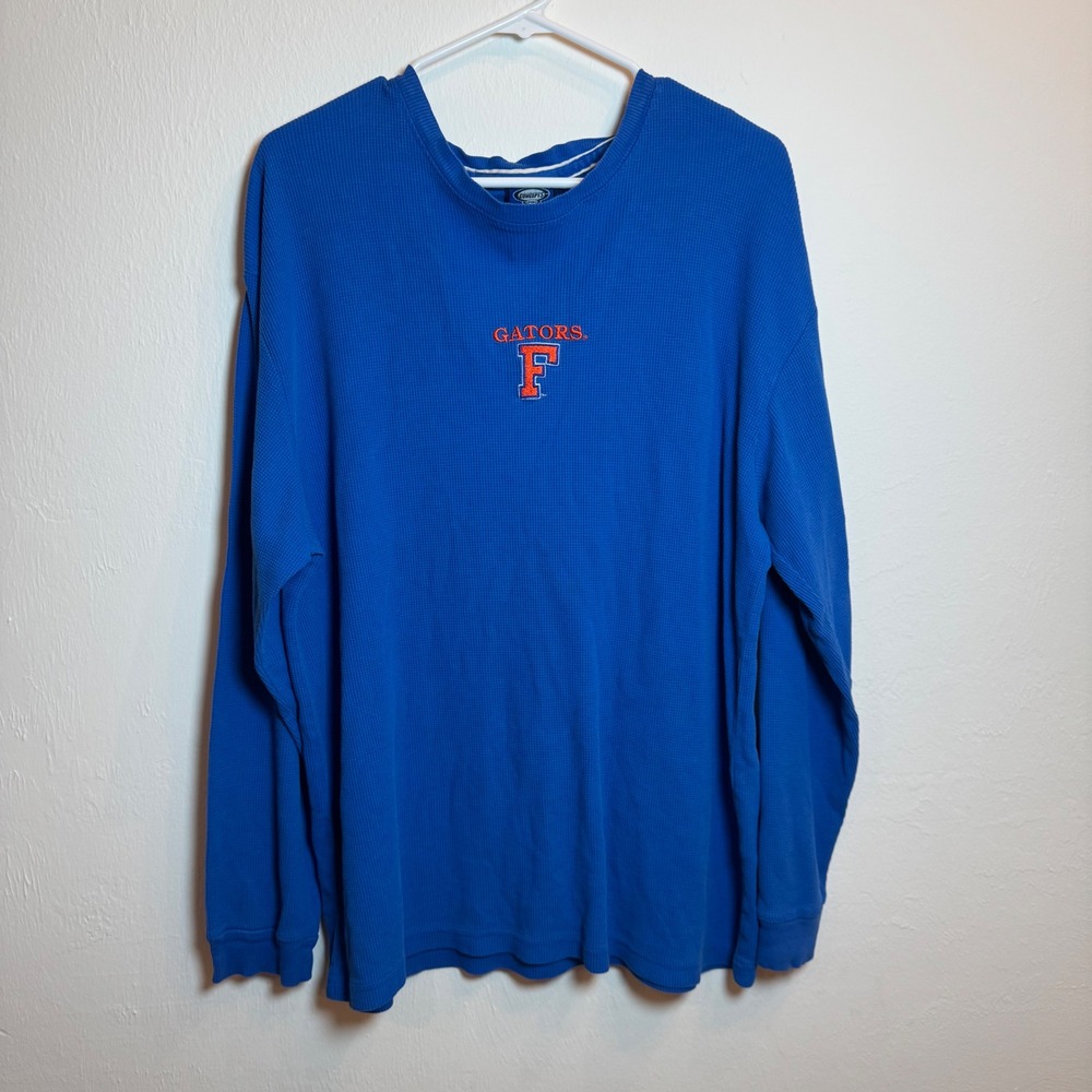 Concepts Sport‎ Sleepwear Florida Gators Shirt XL Blue Long Sleeve Waffle